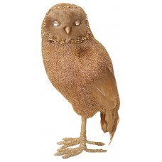 Χριστουγεννιάτικη Διακοσμητική Κουκουβάγια Χρυσή (25cm)